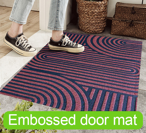 Embossed door mat